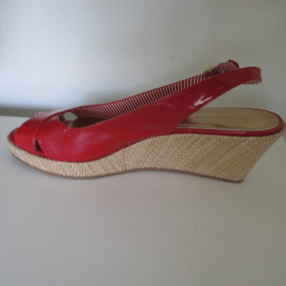 Tommy Hilfiger Chevella Womens Red Jute Slingback 2" Open-toe Wedge NWOB-Size 9M - Picture 5 of 9